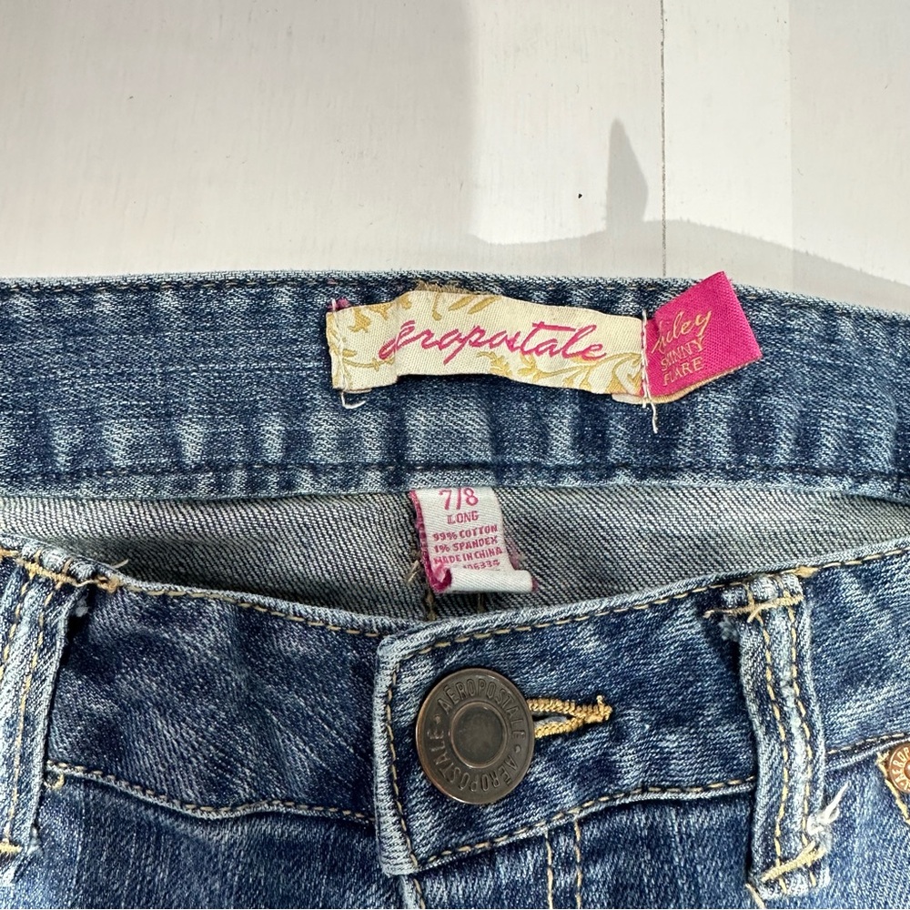 Aeropostale women’s skinny flare leg jeans‎ size 7/8 with front and back pockets - Picture 4 of 7